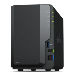 Synology DS223 DiskStation DS223, NAS, Escritorio, Realtek, RTD1619B, 2 GB, DDR4