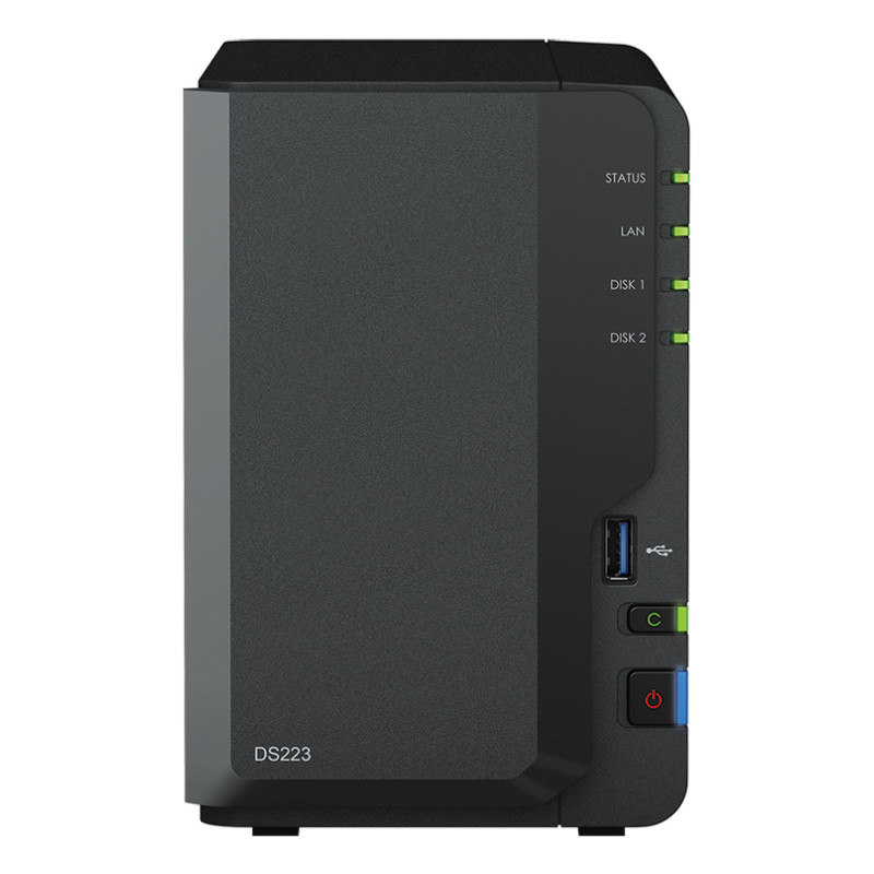 Synology DS223 DiskStation DS223, NAS, Escritorio, Realtek, RTD1619B, 2 GB, DDR4