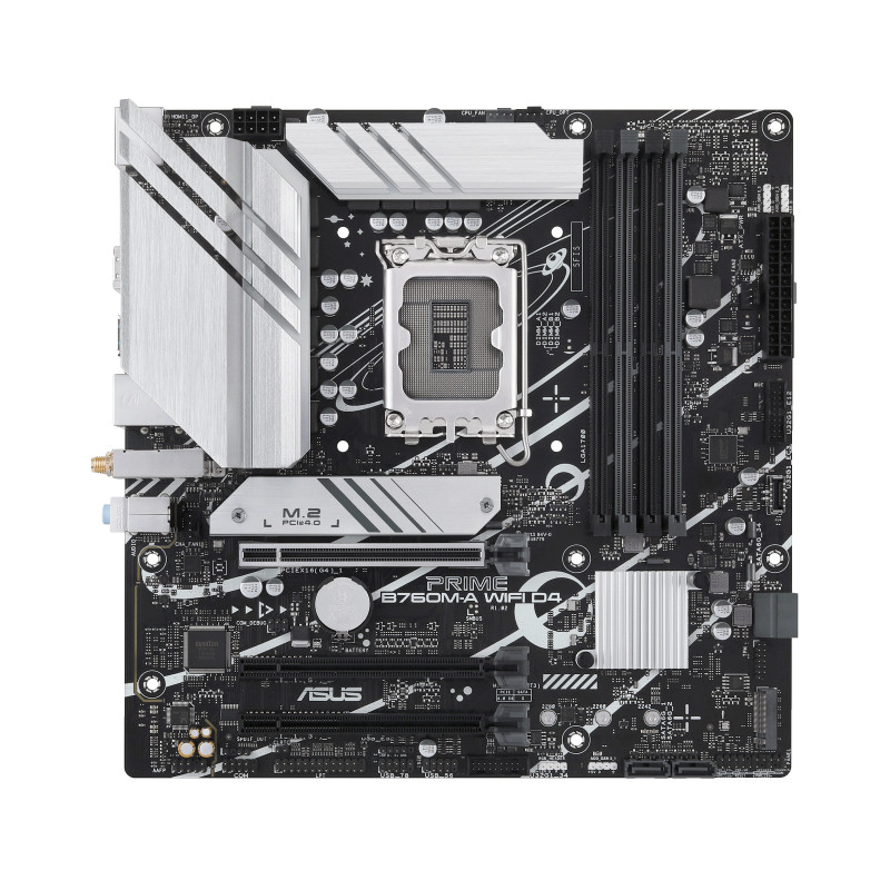 ASUS 90MB1CX0-M0EAY0 PRIME B760M-A WIFI D4, Intel, LGA 1700, Intel® Celeron®, Intel® Core™ i3, Intel® Core™ i5, Intel®