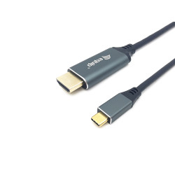 Equip 133416 Cable USB-C a HDMI, M/M, 2,0 m, 4K/60Hz, 2 m, USB Tipo C, HDMI tipo A (Estándar), Macho, Macho, Derecho
