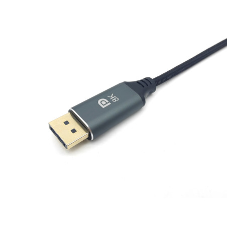 Equip 133422 Cable USB-C a DisplayPort Premium, M/M, 2,0 m, 8K/60Hz, 2 m, USB Tipo C, DisplayPort, Macho, Macho, Derecho