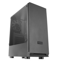 Mars Gaming MCN2 MCN2, Caja PC Gaming ATX, Ventana Lateral Completa, Rejilla Delantera, Diseño Cámara Dual, Ventilador