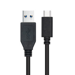 Nanocable 10.01.4002 Cable USB 3.1, Gen2 10 Gbps 3A, tipo USB-C/M-A/M, Negro, 2 m, 2 m, USB C, USB A, USB 3.2 Gen 2 (3.1 Gen 2