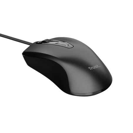 Trust 24657 24657, Ambidextro, Óptico, USB tipo A, 1200 DPI, Negro