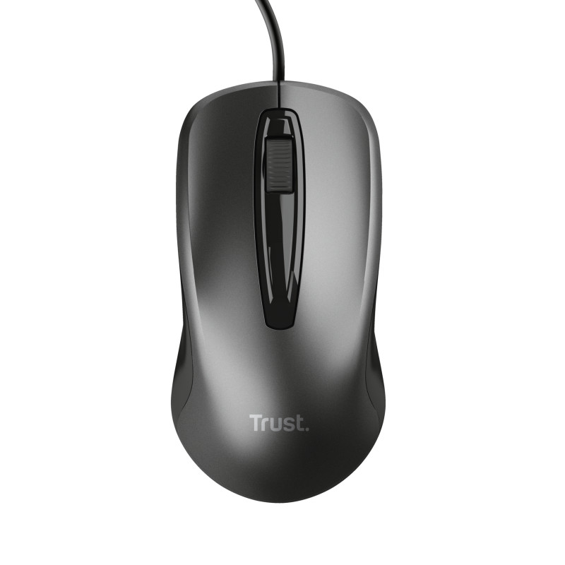 Trust 24657 24657, Ambidextro, Óptico, USB tipo A, 1200 DPI, Negro