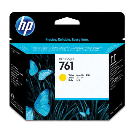 HP CH645A Cabezal de impresión Designjet 761 amarillo, Impresora HP DesignJet T7100, Inyección de tinta térmica, Amarillo,
