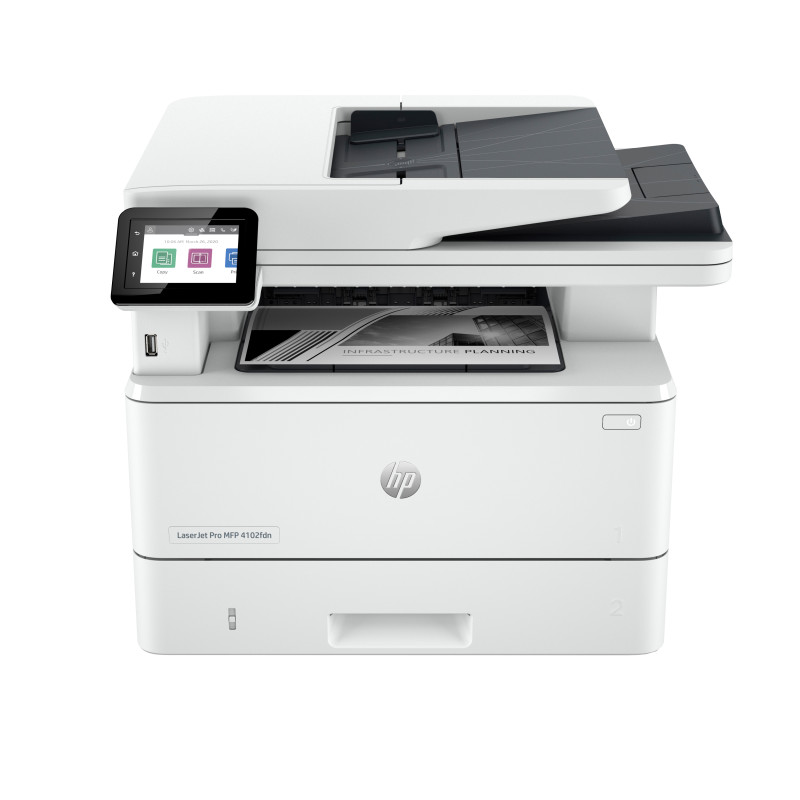 HP 2Z623F LaserJet Pro 4102fdn Multifunction Blanco y negro Impresora, Solo Ethernet; Fotocopiadora, escáner, Laser,