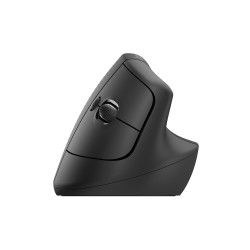 Logitech 910-006473 Lift, mano derecha, Diseño vertical, Óptico, RF Wireless + Bluetooth, 4000 DPI, Grafito