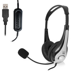 Ewent EW3565 EW3565, Alámbrico, Llamadas/Música, 20 - 20000 Hz, 118 g, Auriculares, Negro, Blanco 2