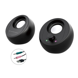 Conceptronic BJORN01B BJORN01B, De 2 vías, 2.0 canales, Inalámbrico y alámbrico, 10 W, 140 - 13000 Hz, Negro