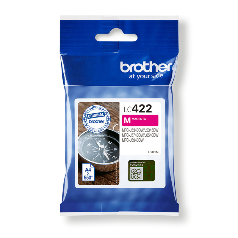 Brother LC422M LC422M, Magenta, 1 pieza(s), 550 páginas, Pack individual