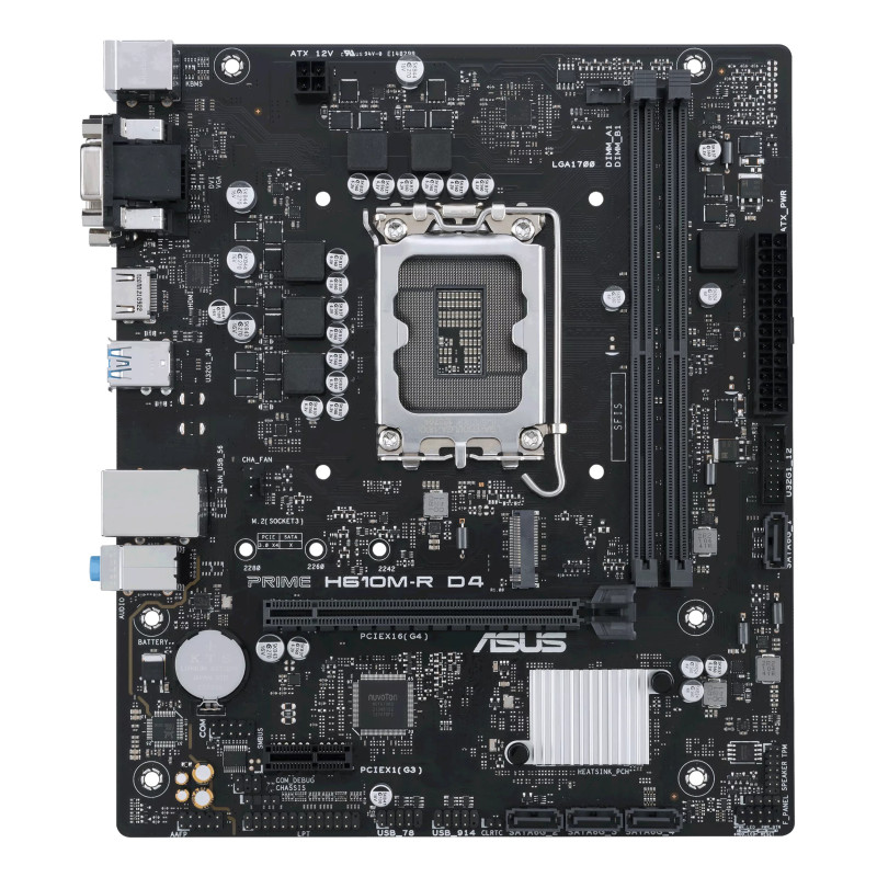ASUS 90MB1B40-M0ECY0 PRIME H610M-R D4, Intel, LGA 1700, Intel® Celeron®, Intel® Core™ i3, Intel® Core™ i5, Intel®