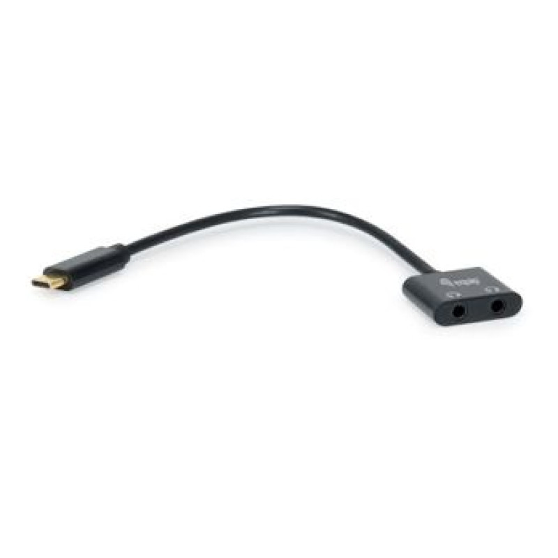 Equip 133469 Adaptador DAC de audio USB-C a dual de 3,5 mm, USB C, Macho, 2 x 3.5mm, Hembra, 0,15 m, Negro