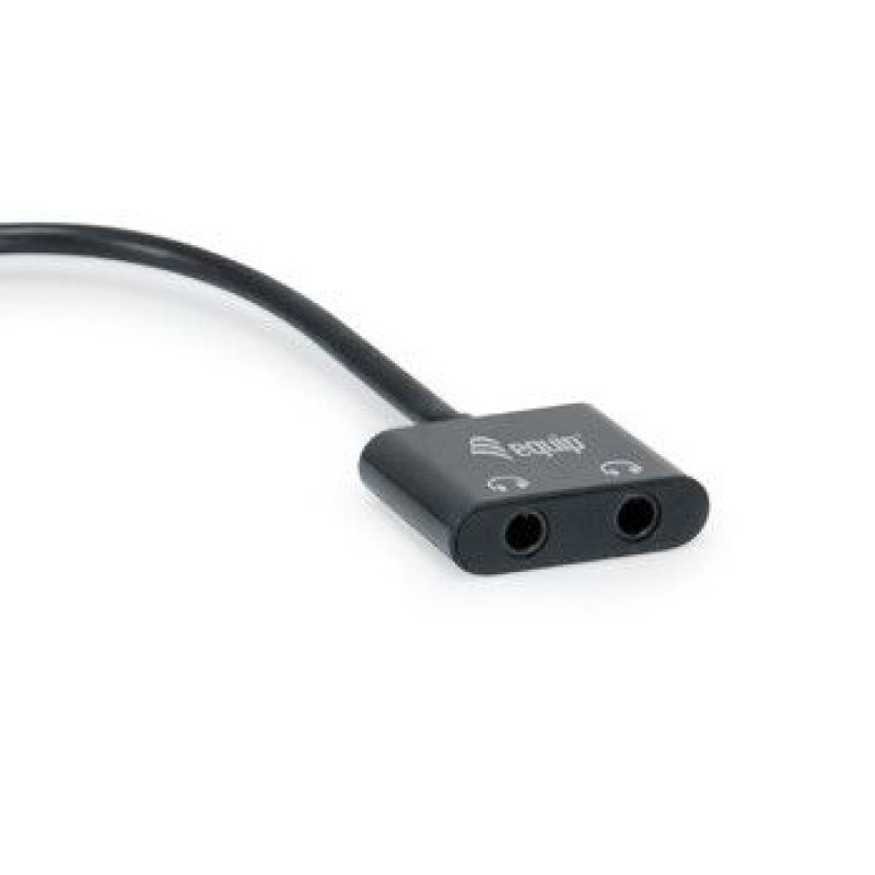 Equip 133469 Adaptador DAC de audio USB-C a dual de 3,5 mm, USB C, Macho, 2 x 3.5mm, Hembra, 0,15 m, Negro