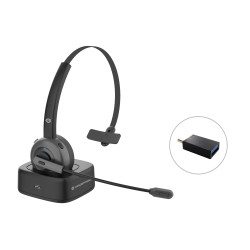 Conceptronic POLONA03BD POLONA03BD, Inalámbrico, Oficina/Centro de llamadas, 0 - 20000 Hz, 150 g, Auriculares, Negro
