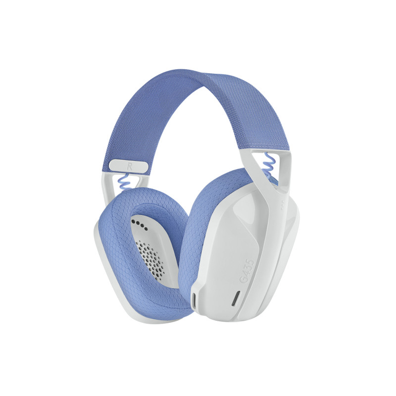 Logitech G 981-001074 G435, Inalámbrico, 20 - 20000 Hz, Juego, 165 g, Auriculares, Blanco, Lila