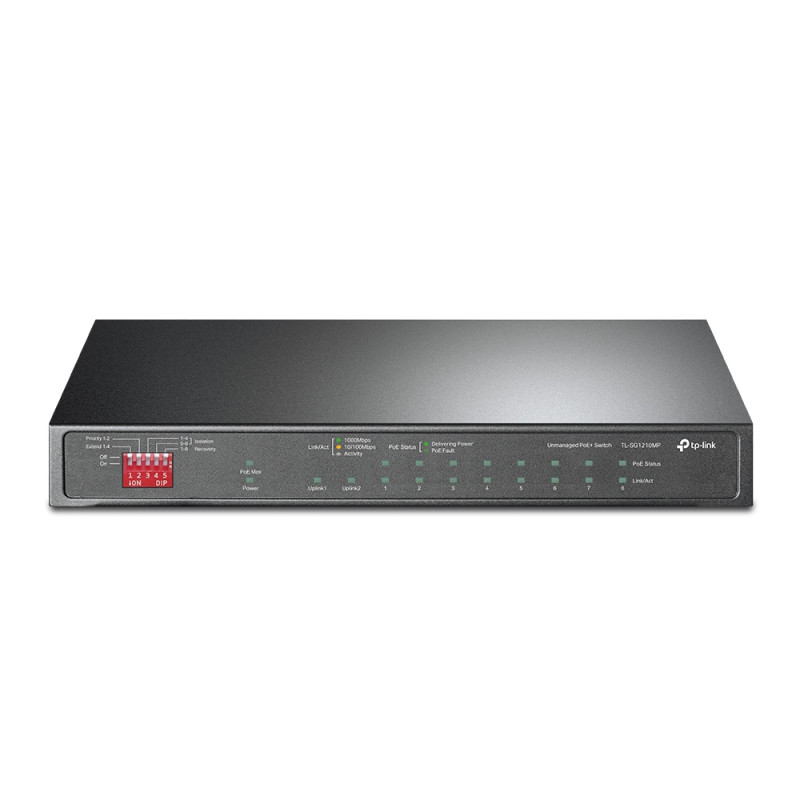 TP-Link TL-SG1210MP TL-SG1210MP, No administrado, Gigabit Ethernet (10/100/1000), Energía sobre Ethernet (PoE)