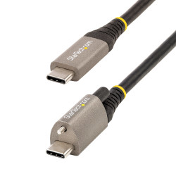 StarTech.com USB31CCTLKV50CM Cable de 50cm USB-C con Tornillo Superior de Fijación -10Gbps - Cable Tipo C USB 3.2 Gen 2 - con