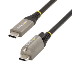 StarTech.com USB31CCTLKV1M Cable de 1m USB-C con Tornillo Superior de Fijación -10Gbps - Cable Tipo C USB 3.2 Gen 2 - con