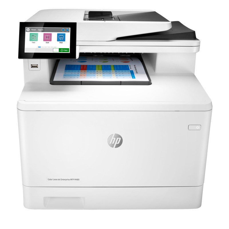 HP 3QA55A Color LaserJet Enterprise LaserJet Enterprise M480f Multifunction Color Impresora, Solo Ethernet; Fotocopiadora,