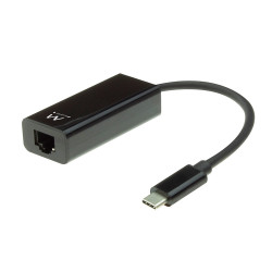 Ewent EW9828 EW9828, Alámbrico, USB Tipo C, Ethernet, 5000 Mbit/s, Negro