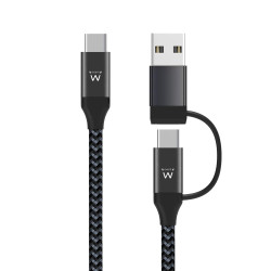Ewent EW9918 EW9918, 1 m, USB C, USB C, USB 3.2 Gen 1 (3.1 Gen 1), 5 Gbit/s, Negro