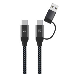 Ewent EW9918 EW9918, 1 m, USB C, USB C, USB 3.2 Gen 1 (3.1 Gen 1), 5 Gbit/s, Negro 2