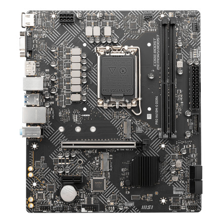 MSI PRO H610M-G DDR4 PRO H610M-G DDR4, Intel, LGA 1700, Intel® Core™ i9, LGA 1700, DDR4-SDRAM, 64 GB