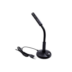 Equip 245340 245340, Micrófono de superficie para mesa, -47 dB, 100 - 16000 Hz, 2200 Ω, Alámbrico, USB