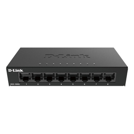 D-Link DGS-108GL DGS-108GL, No administrado, Gigabit Ethernet (10/100/1000)
