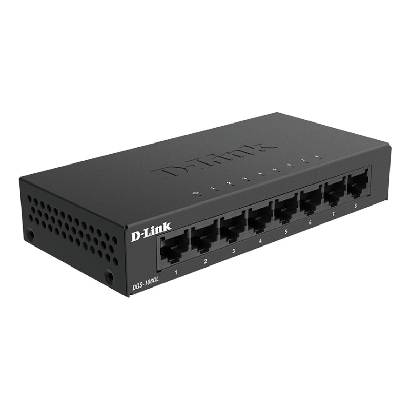 D-Link DGS-108GL DGS-108GL, No administrado, Gigabit Ethernet (10/100/1000)