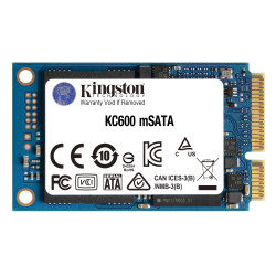 Kingston Technology SKC600MS/256G Disco SSD KC600 SATA3 mSATA de 256 G, 256 GB, mSATA, 550 MB/s, 6 Gbit/s