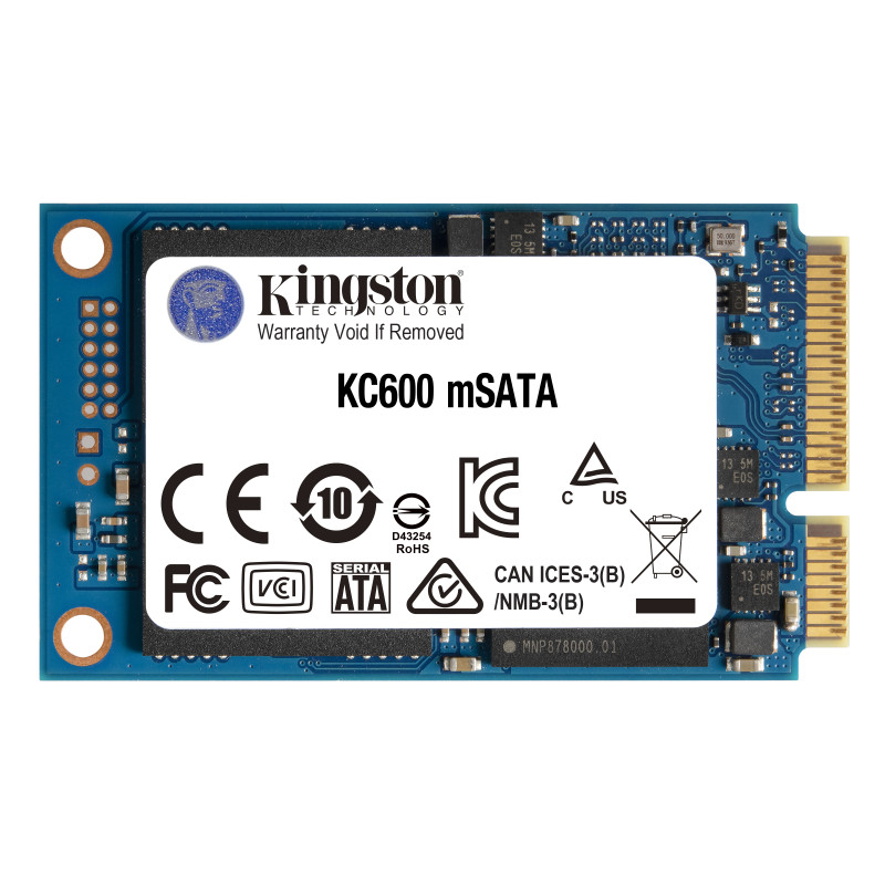 Kingston Technology SKC600MS/256G Disco SSD KC600 SATA3 mSATA de 256 G, 256 GB, mSATA, 550 MB/s, 6 Gbit/s