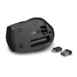 Ewent EW3245 EW3245, mano derecha, Óptico, RF inalámbrico, 2400 DPI, Negro, Gris 2