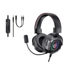 Conceptronic ATHAN03B ATHAN03B, Alámbrico, 20 - 20000 Hz, Juego, 477 g, Auriculares, Negro