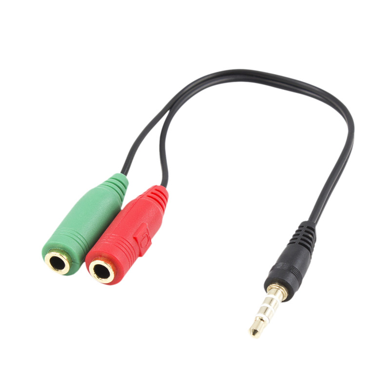 Ewent EC1640 EC1640, 3,5mm, Macho, 2 x 3.5mm, Hembra, 0,15 m, Negro, Verde, Rojo