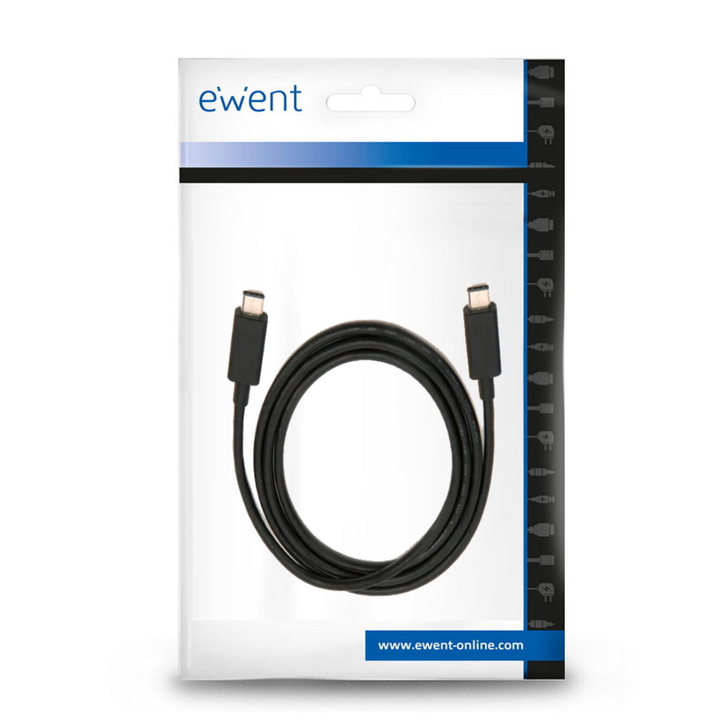 Ewent EC1045 EC1045, 1 m, USB C, USB C, USB 3.2 Gen 2 (3.1 Gen 2), 10 Gbit/s, Negro