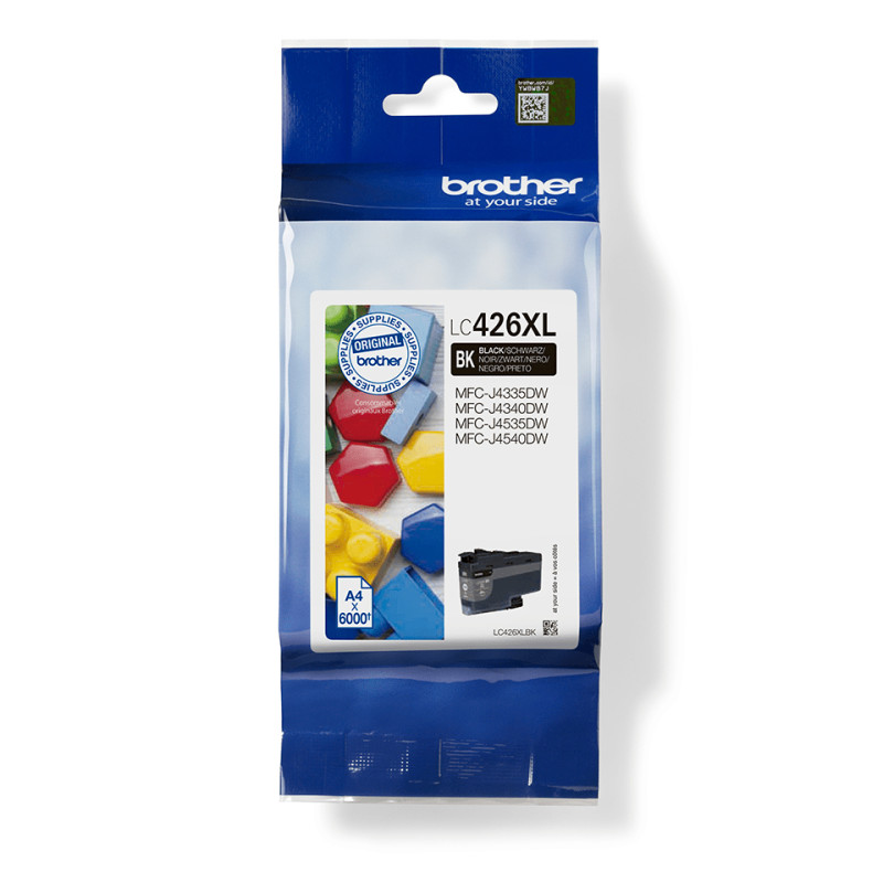 Brother LC426XLBK LC-426XLBK, Alto rendimiento (XL), Negro, 1 pieza(s), 6000 páginas, Pack individual