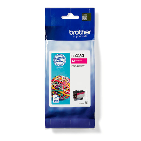 Brother LC424M LC-424M, Magenta, 1 pieza(s), 750 páginas, Pack individual