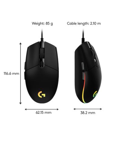 Logitech G 910-005796 ratón Juego USB tipo A 8000 DPI