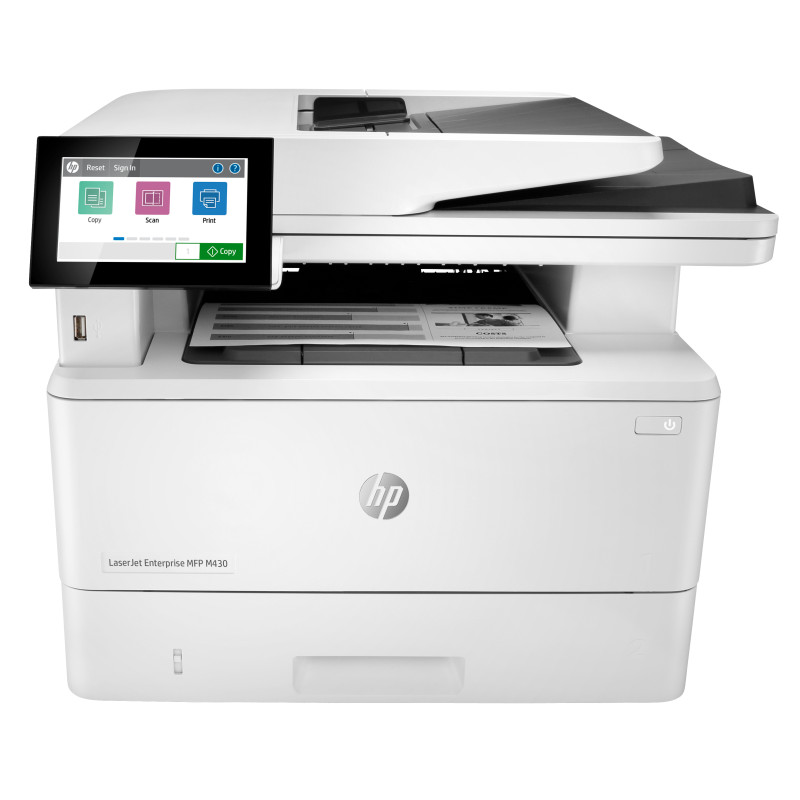 HP 3PZ55A LaserJet Enterprise M430f Multifunction Blanco y negro Impresora, Solo Ethernet; Fotocopiadora, escáner, Laser,
