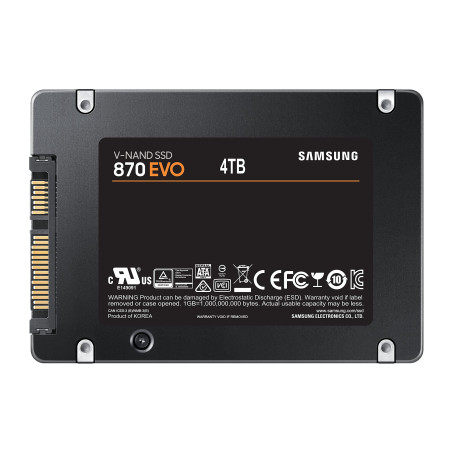 Samsung MZ-77E4T0B/EU 870 EVO, 4 TB, 2.5", 560 MB/s, 6 Gbit/s