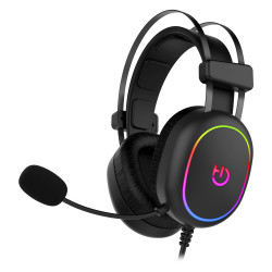 Hiditec GHE010003 Erys ARGB, Alámbrico, Juego, 20 - 20000 Hz, Auriculares, Negro