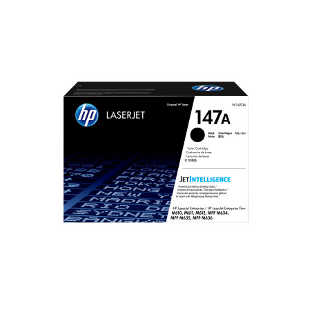 HP W1470A LaserJet Cartucho de tóner Original 147A negro, 10500 páginas, Negro, 1 pieza(s)
