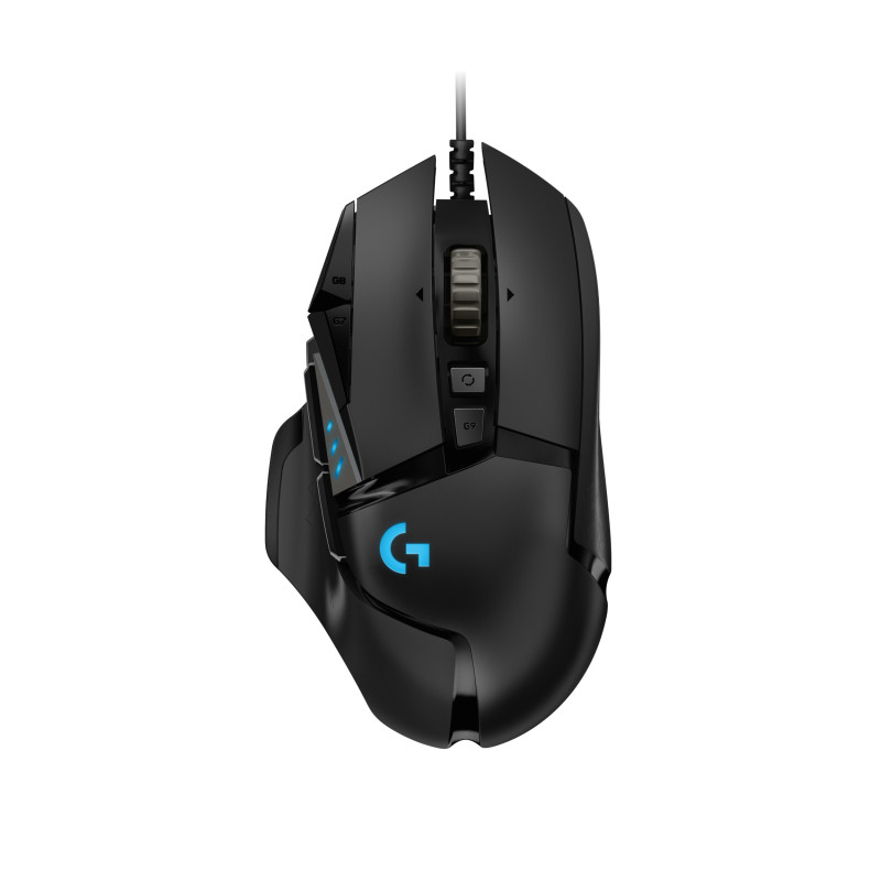 Logitech G 910-005470 Logitech G502 HERO, mano derecha, Óptico, USB tipo A, 25600 DPI, 1 ms, Negro