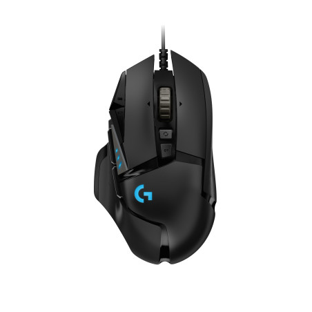 Logitech G 910-005470 Logitech G502 HERO, mano derecha, Óptico, USB tipo A, 25600 DPI, 1 ms, Negro