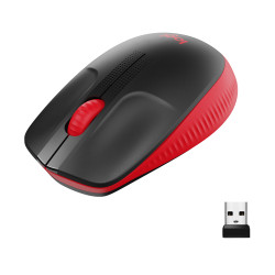 Logitech 910-005908 M190, Ambidextro, Óptico, RF inalámbrico, 1000 DPI, Rojo 2