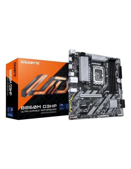 GIGABYTE B860M D3HP Placa base - CPUs Intel Core Ultra, VRM de 4+1+2+1 fases, hasta 9066MHz DDR5, 2xPCIe 4.0 M.2, LAN GbE, USB 3