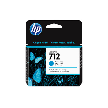 HP 3ED67A Cartucho de Tinta DesignJet 712 cian de 29 ml, Impresora HP DesignJet de las series T210, T230, T250, T630 y T650,