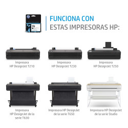 HP 3ED67A Cartucho de Tinta DesignJet 712 cian de 29 ml, Impresora HP DesignJet de las series T210, T230, T250, T630 y T650, 2